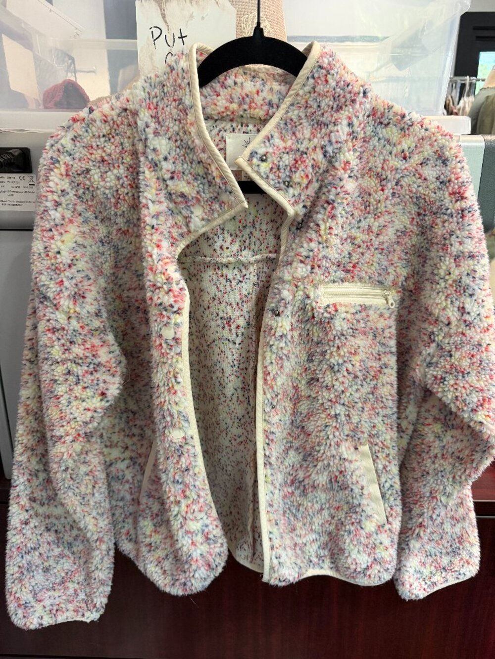OFFLINE BY AERIE Sherpa Speckled Jacket NWOT SIZE XS - Picture 2 of 12
